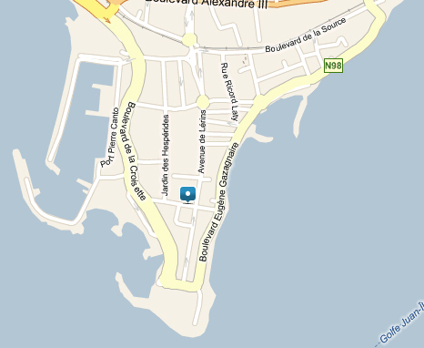 Map of Vue des Oliviers location